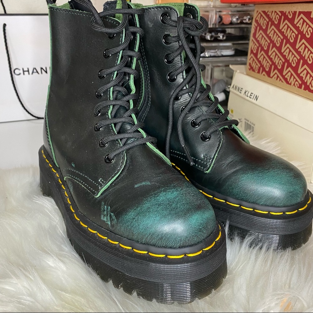 - Dr. Marten’s Vintage Green Jadon Boots